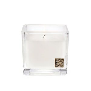 2 Aromatique White Teak & Moss Glass Cube Candles